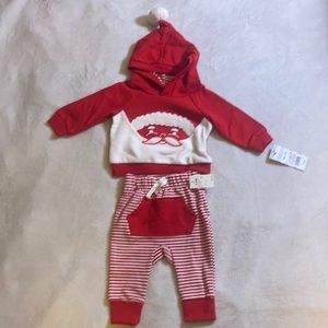 Santa Christmas Hooded Outfit NEW Baby Infant 2 Piece